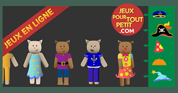 Jeux en ligne pour les tout petits: Les costumes. Jeu éducatif gratuit pour les maternelles