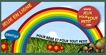 Jeux pour bébés et pour tout petits: Arc-en-ciel. Jeux gratuits en ligne pour les enfants de 2, 3 et 4 ans