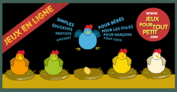 Jeux pour bébés et tout petit: Poules et poussins! Jeux sur téléphone, pc et tablette - ipad en ligne, sans telechargement