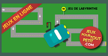 Jeux de labyrinthe en ligne pour 4 ans: La voiture. Jeu éducatif gratuit pour petit enfants et pour maternelles
