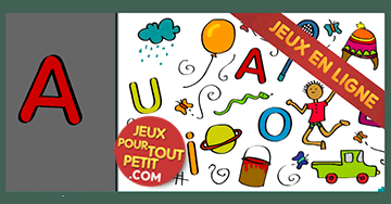 Jeux Pour Tout Petits avec des voyelles. Jeu éducatif pour enfants de 2, 3, 4 et 5 ans