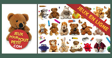 Jeux educatifs gratuit pour tout petits: Jouets en peluche. Jeu en ligne pour bébés et pour petit enfants