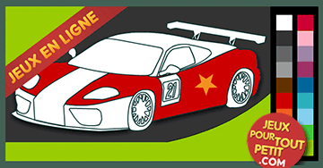 Jeux de Coloriage en ligne: La Voiture