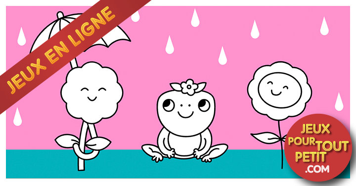 Dessins a colorier en ligne pour filles et garçons de 2 à 5 ans: La Pluie de Joie