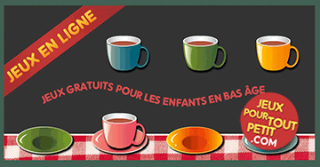 Jeux gratuits en ligne pour enfants de 2, 3, 4 et 5 ans: Tasses. Jeu éducatif pour maternelles