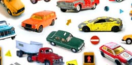 Jeux pour tout petits: Rechercher voitures jouets et signaux de transit