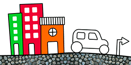 Jeux de coloriage en ligne: Peindre la voiture dans la ville