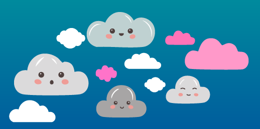 Jeux en ligne et gratuits pour enfants de maternelle et pour bébés: Les Nuages