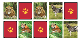 Jeux de mémoire pour les enfants: Les animaux de la jungle