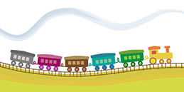 Jeux pour bébés et pour tout petits: Train de couleurs