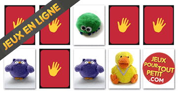 Jeux de mémoire gratuits pour enfants: Peluches. Jeu en ligne pour 2, 3, 4, 5 et 6 ans