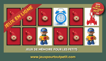 Jeux de mémoire gratuits en ligne pour les petit: Jouer avec les Jouets! Les enfants jouent, accompagnés par les mamans et les papás
