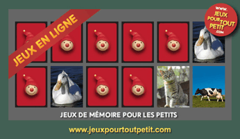 Jeux de memory en ligne pour enfants à partir de 4 ans: Les animaux de la ferme! Les enfants jouent, accompagnés par les mamans et les papás.