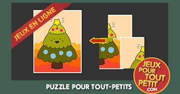 Puzzle en ligne por enfants de 2, 3 et 4 ans. Jeu de puzzle gratuit: Arbre de Noël