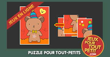 Puzzle en ligne pour enfants à partir de 2 ans. Jeu de puzzle gratuit pour maternelles: Petit ours