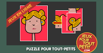 Jeux de puzzle gratuits pour petit de 2, 3 et 4 ans: la fille. Jeu éducatif en ligne pour maternelles