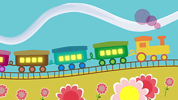Vidéos en ligne pour Bébés de 1 et 2 ans avec les plus beaux dessins: Le train